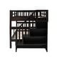 preview thumbnail 18 of 38, Stairway Design Full-Over-Full Bunk Bed with Storage and Guard Rail for Bedroom,Dorm