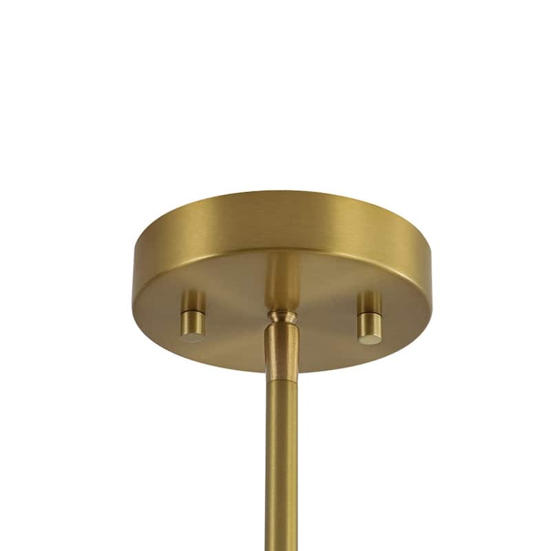Mid-Century Modern 4-Light Flat Dome Pendant Chandelier