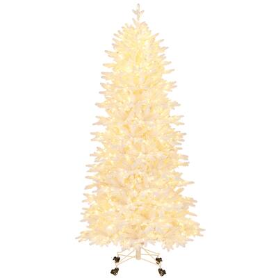 Gymax 7 FT Artificial Xmas Tree w/ 1880 PE PVC Branch Tips 900 Warm - See Details