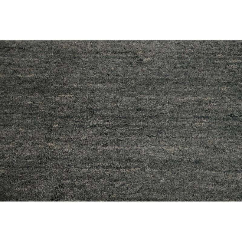 Gray Gabbeh Oriental Area Rug Wool Carpet - 8'0"x 9'8"