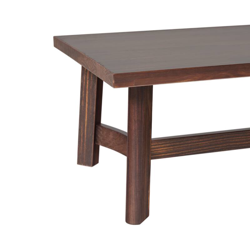 Walker Edison Modern Farmhouse Solid Wood Rectangle Coffee Table