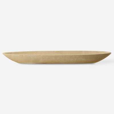 Uttermost Vessel Cast Ivory Canoe Bowl - 2.75'' H X 29'' W X 6.5'' D
