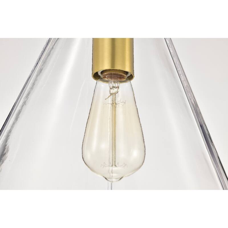 Gianna Mini Pendant Vintage Brass Finish Clear Glass - Vintage Brass