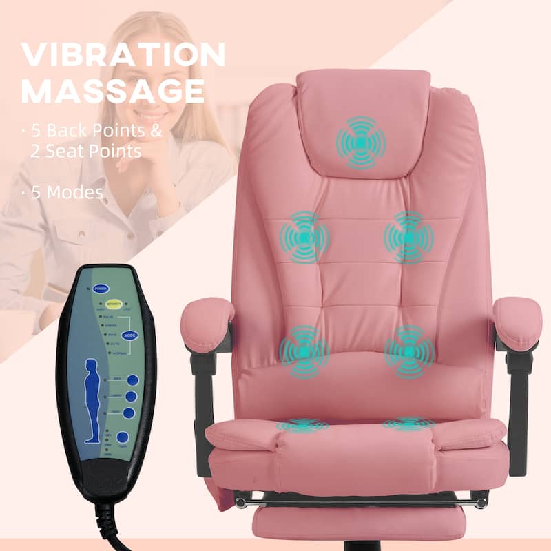 Vinsetto 7-Point Massage Office Chair High Back Executive Recliner - N/A