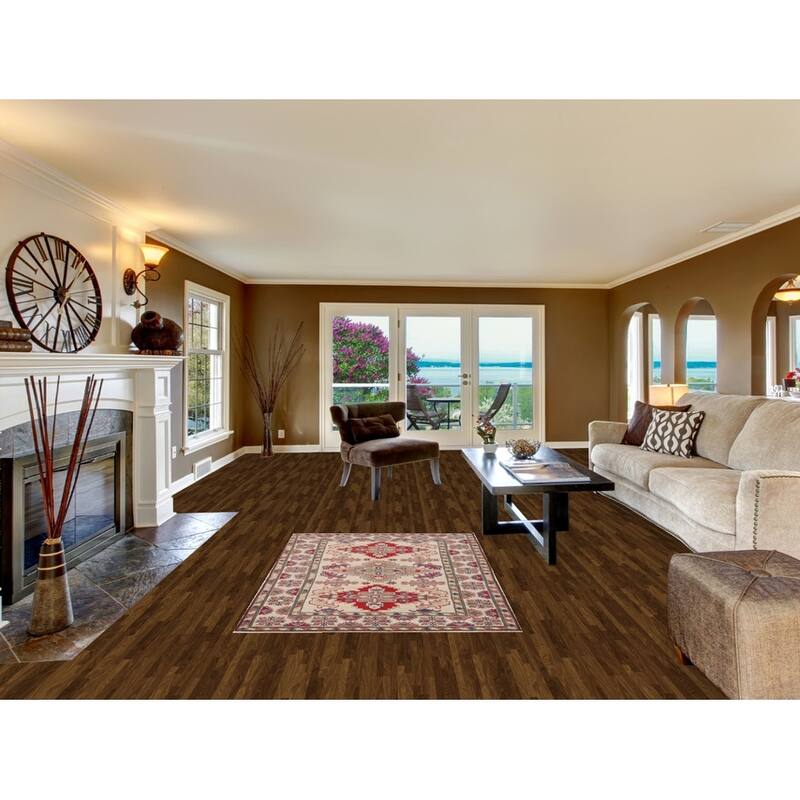 Geometric Kazak Oriental Accent Rug Hand-Knotted Wool Carpet - 3'11" x 5'11"