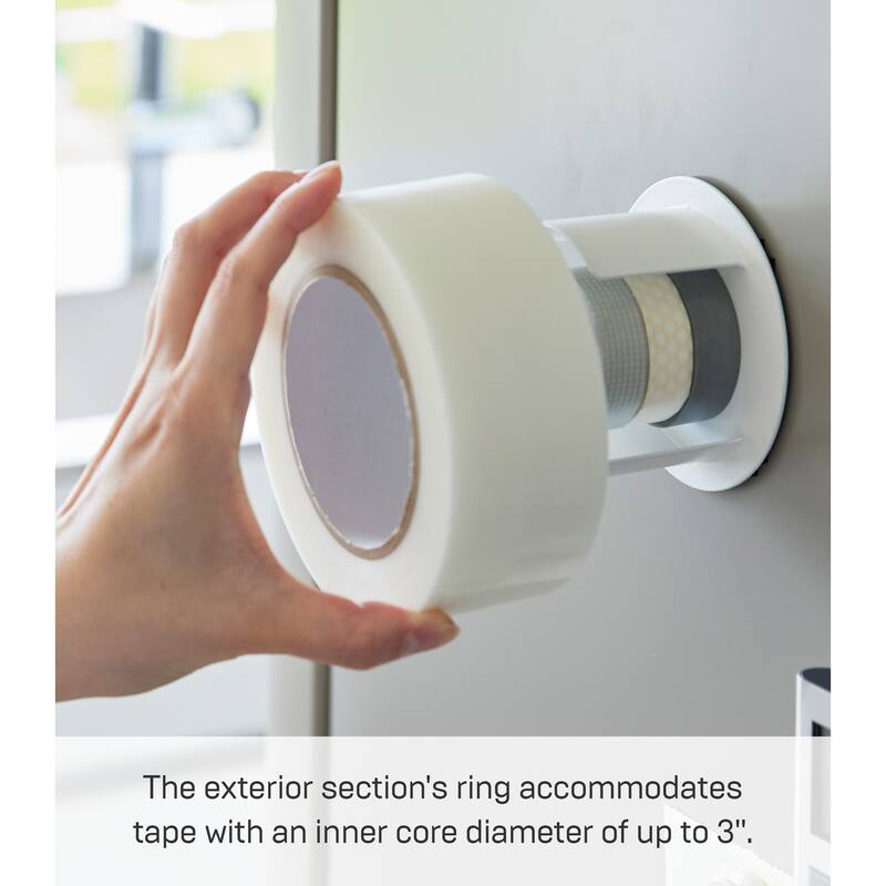 Yamazaki Home Magnetic Tape Holder, Steel - L 2.17 x W 3.66 x H 3.66 inches