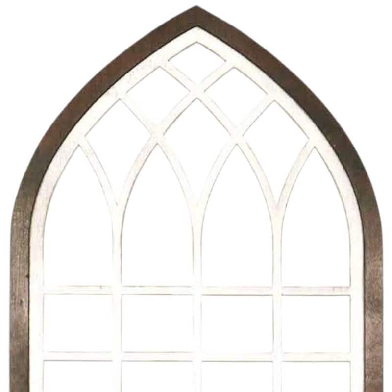 HomeRoots 24" X 17" Brown And White Wood Wall Decor