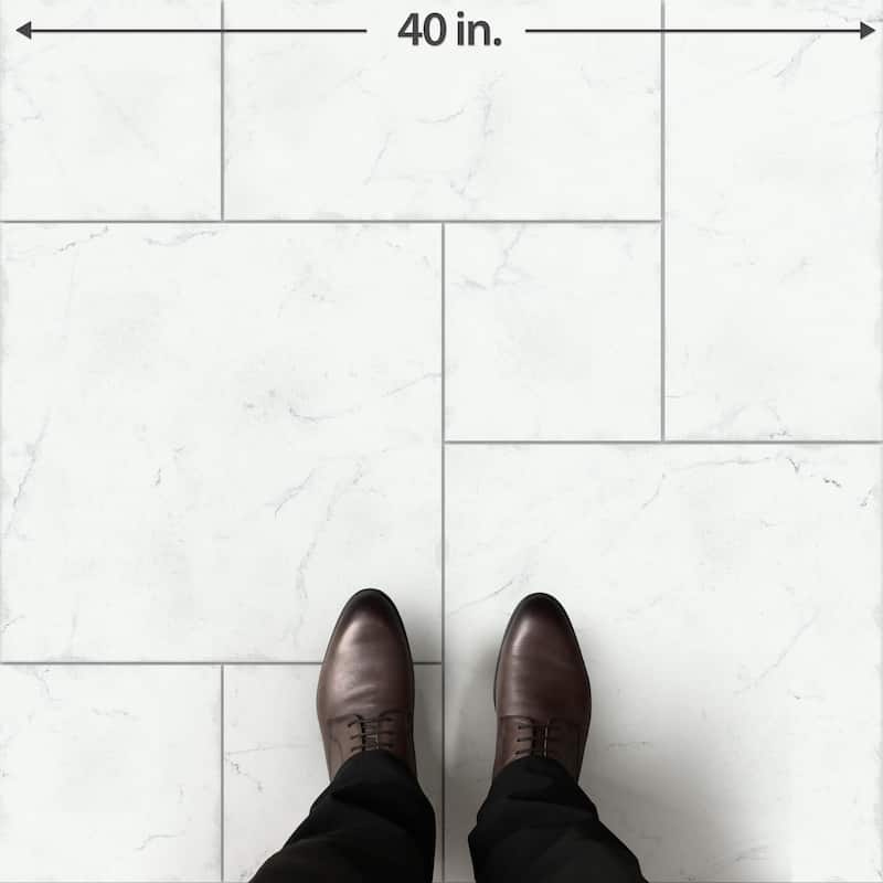 Merola Tile Timeless Calacatta Natural Modular 39-3/8" x 39-3/8" Porcelain Floor and Wall Tile