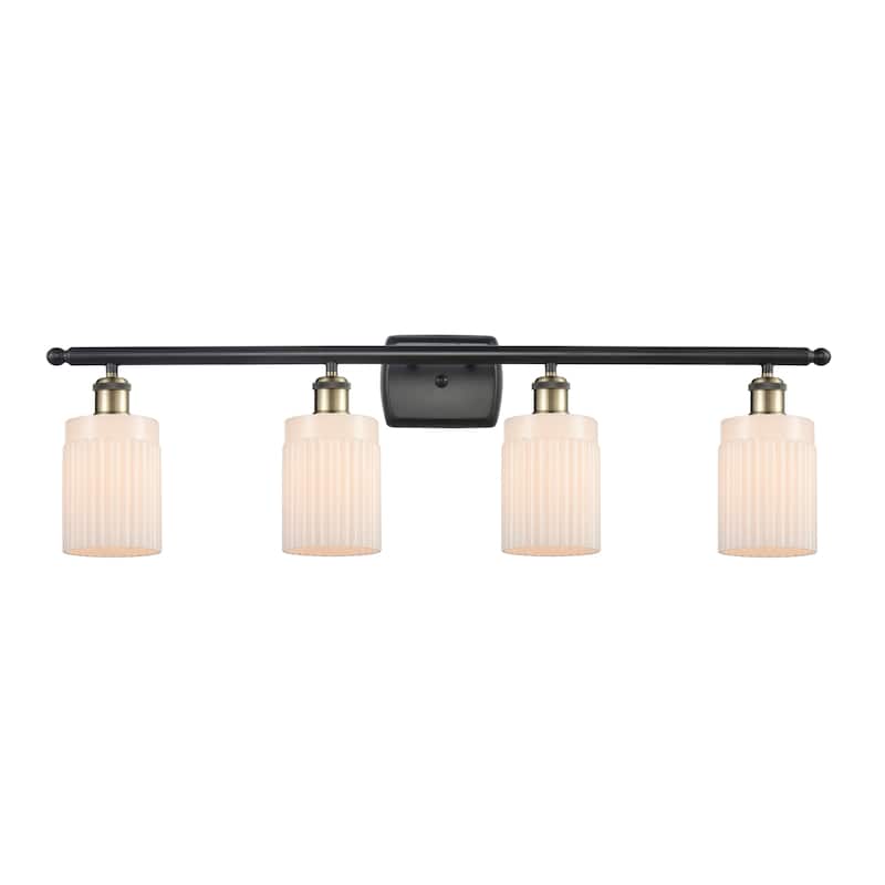 Innovations Lighting Hadley 4 Light 36" Wide Bathroom Vanity Light - Black Antique Brass / Matte White