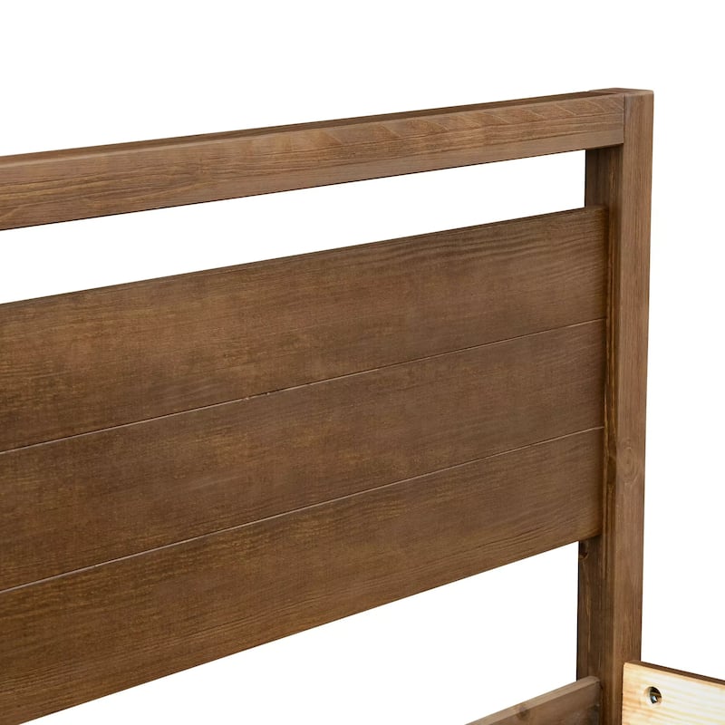 Grain Wood Furniture Solid Wood Loft Platform Bed