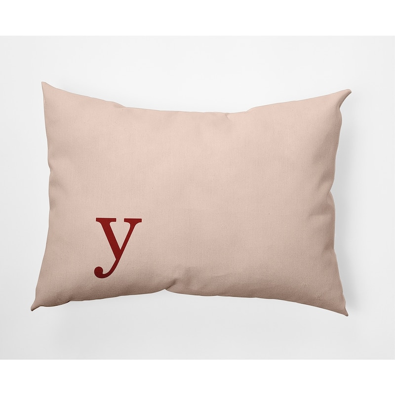 Modern Monogram Decorative Throw Pillow - 14" x 20" - y