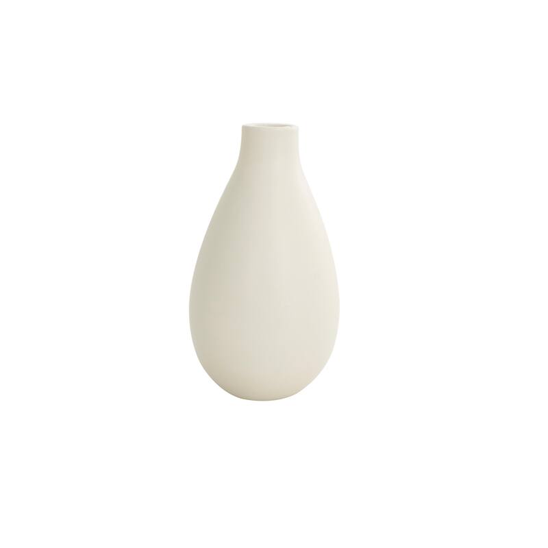 Ceramic Minimalistic Vase - Cream - Roche River Decor - 4"W x 4"L x 8"H