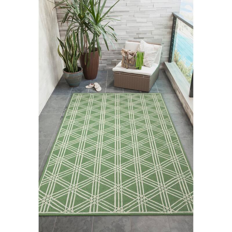 Liora Manne Capri Hex Indoor/Outdoor Rug - 5' x 7'6" - Green