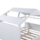 preview thumbnail 9 of 14, White Full Size Solid Wood House Bed with Trundle and Storage for for Kids, Boys and Girls