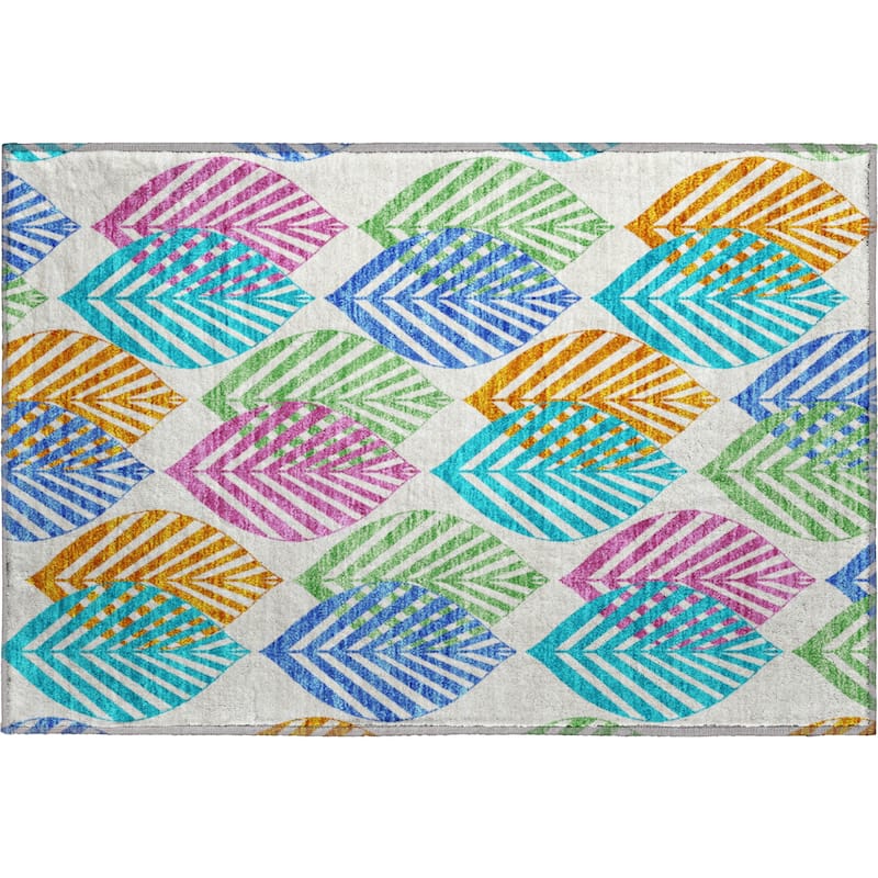 Premium Washable Super Soft Farmhouse Leaves Mayfield Rug
