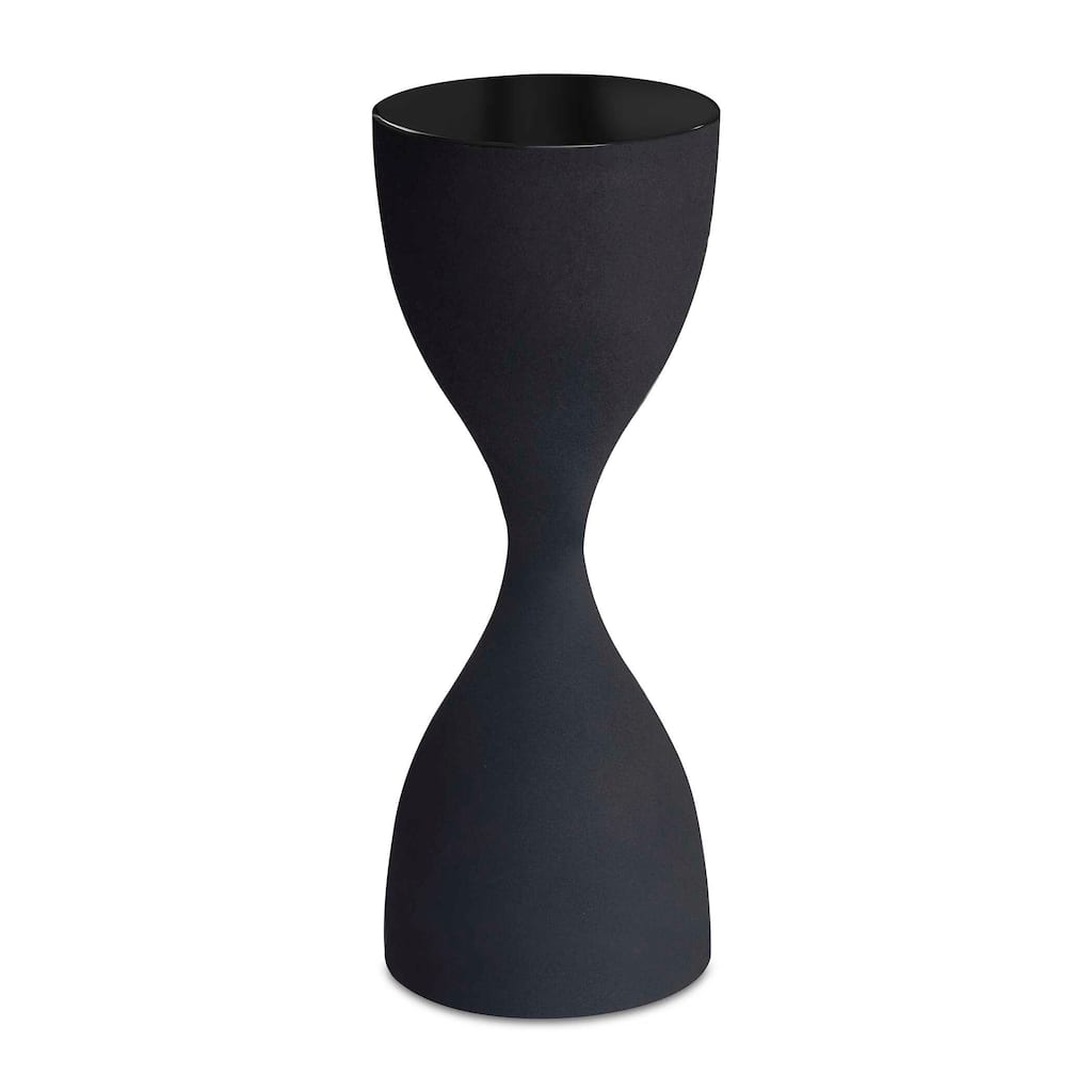 Silver Orchid Iron Black Pedestal Accent Table