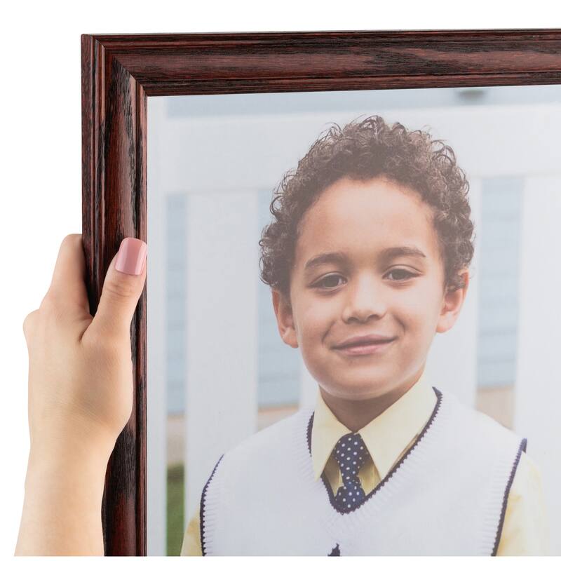 ArtToFrames Clayton Oak 8x10 Inch Picture Frame, 1.25 Inch Wood Poster Frame Available in Multiple Colors (59504-8x10) - Cherry Stain on Oak - 8x10
