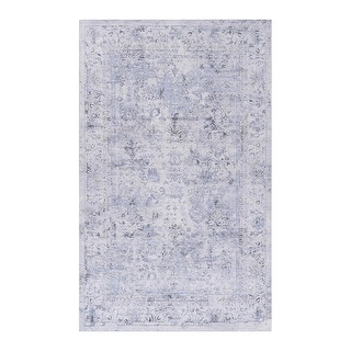 LOOM & LUXE Blue/Cream Area Rugs