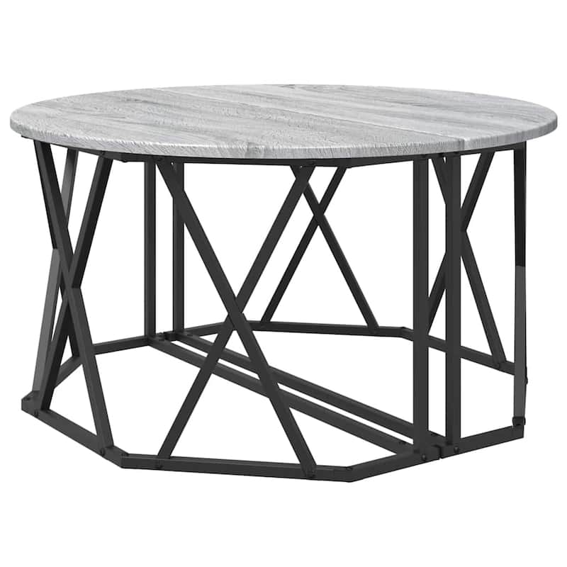 vidaXL Coffee Table Grey sonoma 31.5" x 31.5" x 16.5 - 31.5 x 31.5 x 16.5 inch