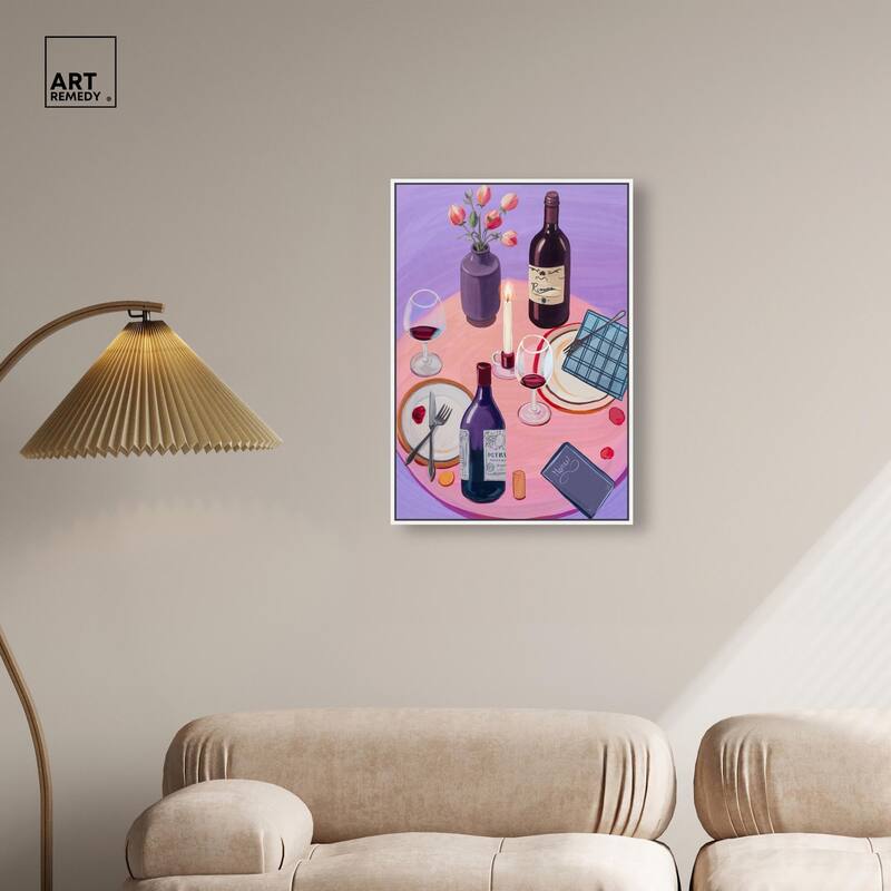 Lavender Haze Dinner Canvas by Art Remedy