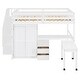 preview thumbnail 5 of 55, Full Size Loft Bed with Stairs, Bookshelf, Drawers, Desk & Wardrobe - Multifunctional Furniture for Kids & Teens