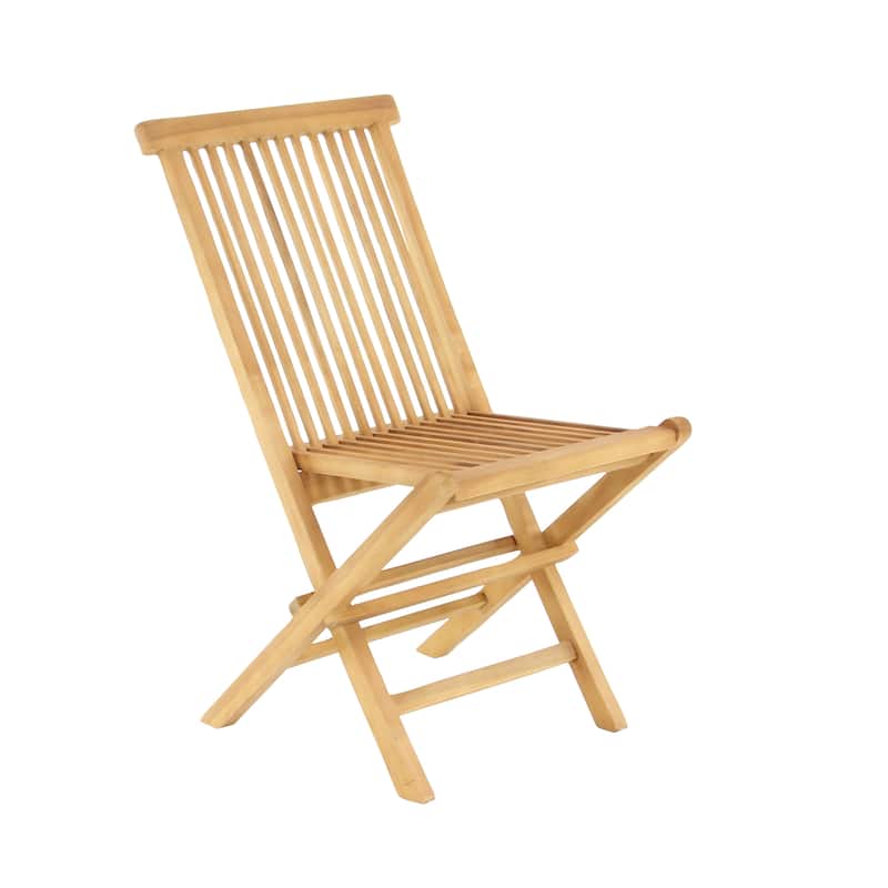 Brown Teak Wood Traditional Indoor/Outdoor Picnic Dining Table Set (Set of 5 Pieces) - S/5 47"W, 31"H (A+B)