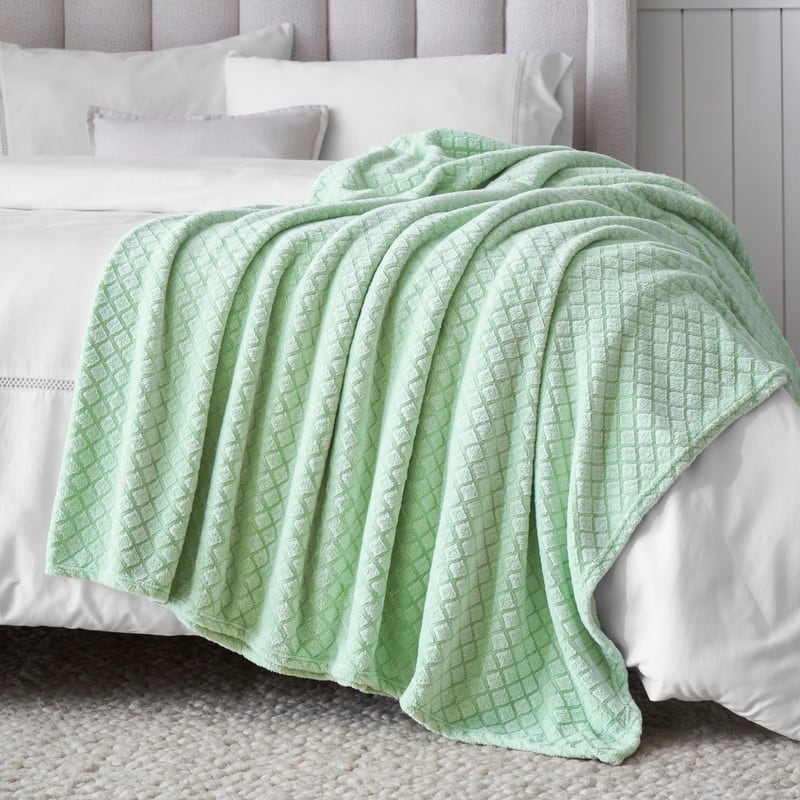 Superior Alaska Quilted Diamond Plush Fleece Blanket For Couch or Bed