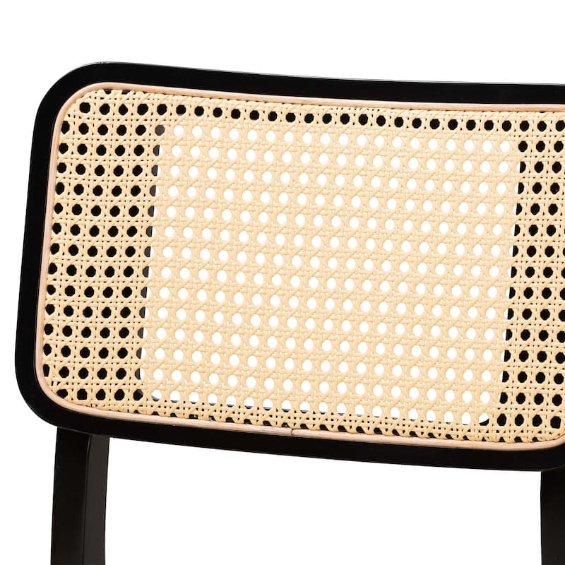 Dannon Mid-Century Modern Fabric and Finished Wood Dining Set