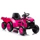 preview thumbnail 20 of 98, 12V Kids Electric Tractor with Safety Belt, Bluetooth, and Music Rose Red