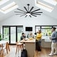 preview thumbnail 40 of 93, 48"/52"/60"/72" Modern Black LED Ceiling Fan with Light Remote (3/5/6/8/12 Reversible Blades)
