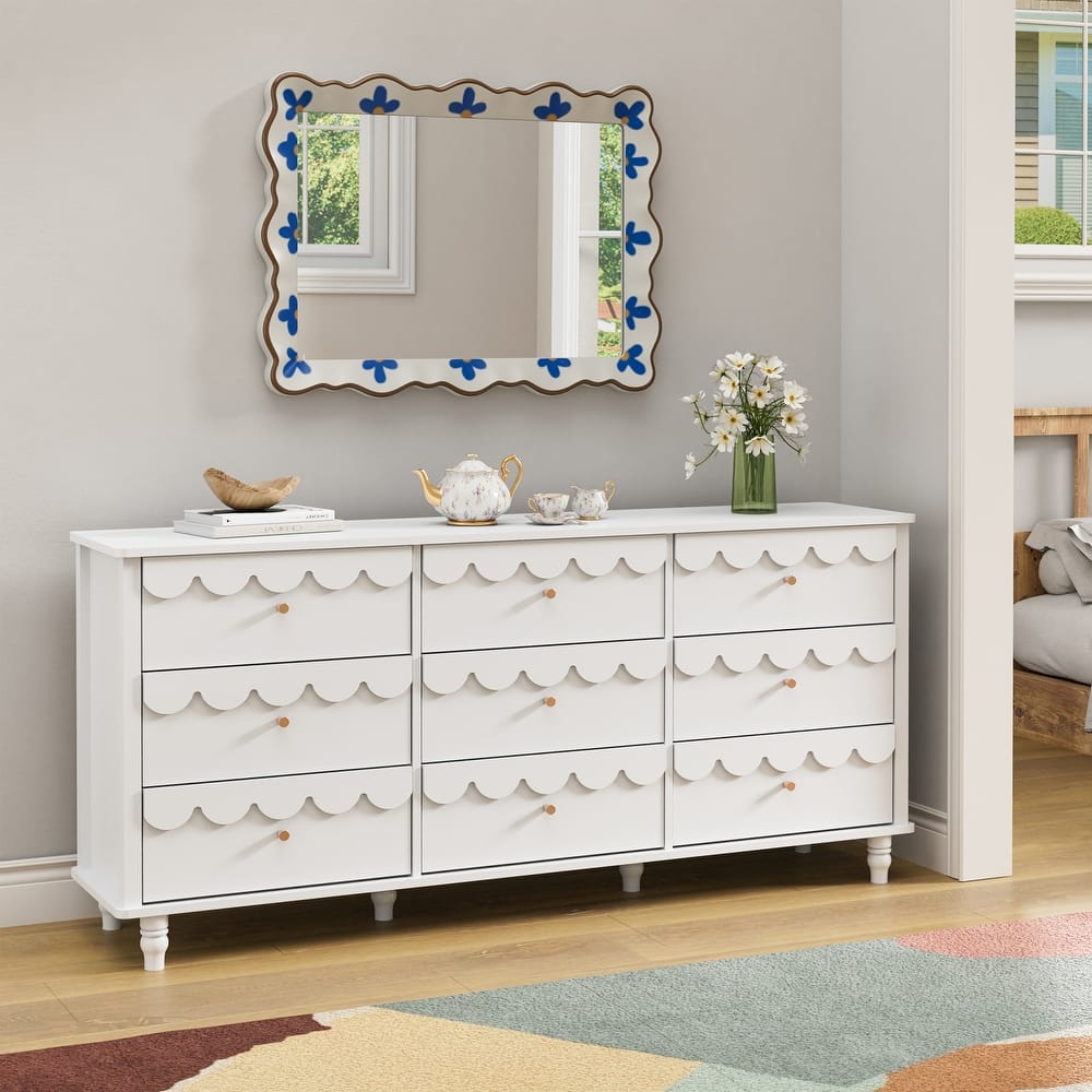 Royal 9-Drawer Lace Dresser - Max Storage for Growing Kids