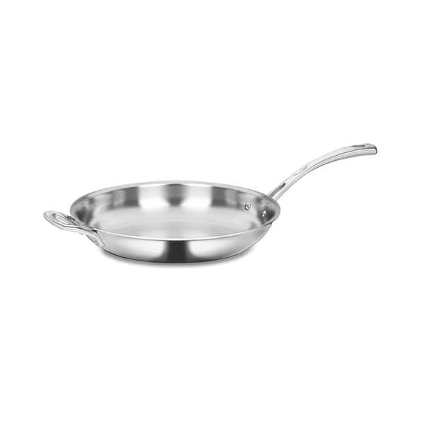 Tri-Ply Stainless Cookware 12 Nonstick Frying Pan with Helper Handle 