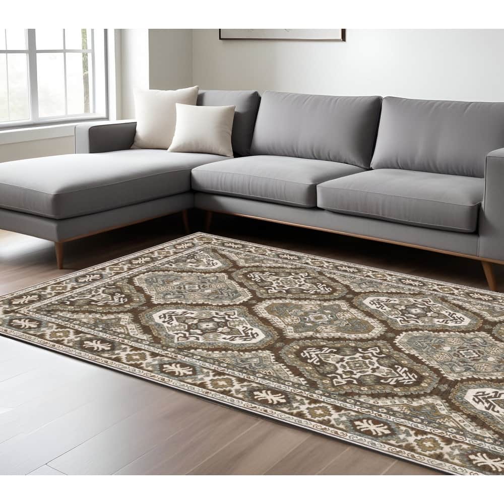 HomeRootsMedallion Traditional Runner Area Rug