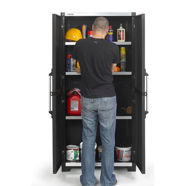 Keter XL Pro Tall Garage Storage Cabinet and Tool Organizer