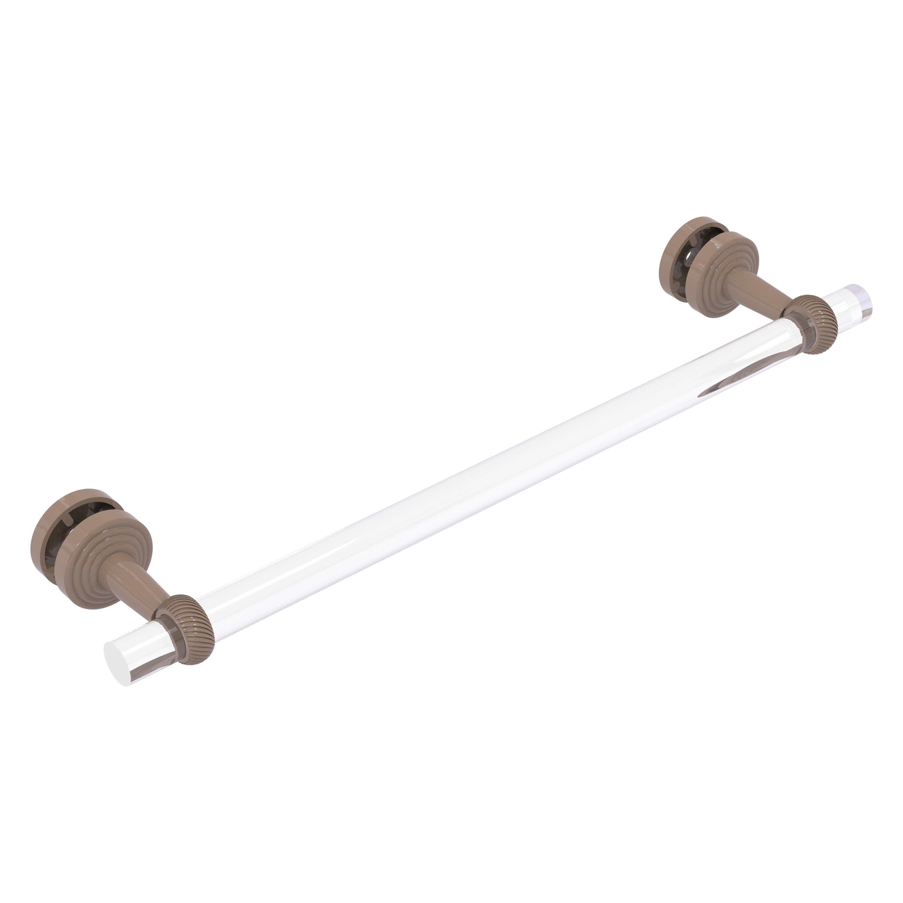 Allied Brass Pacific Beach Collection 18 Inch Shower Door Towel Bar with Twisted Accents