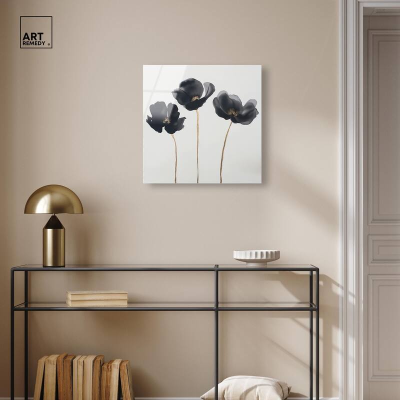 Nocturnal Flowers II Acrylic by Art Remedy, Ready to Hang