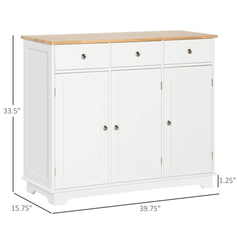 Sideboard Kitchen Storage Cabinet with 3 Drawers
