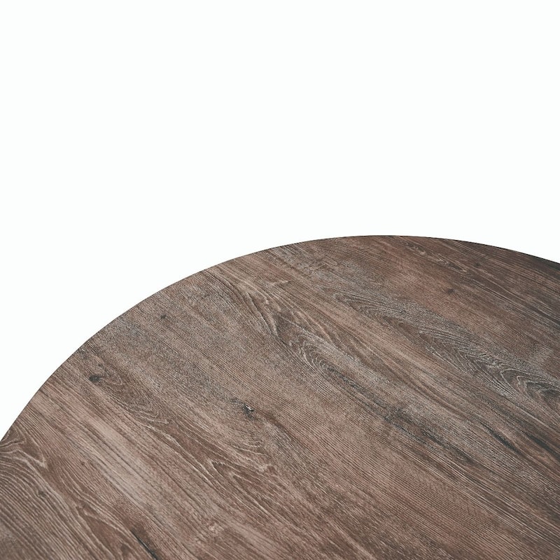 Ravenna 47" Modern Solid Wood Round Top Dining Table With X-Shape Powder Coated Metal Legs for Dining Room & Kitchen