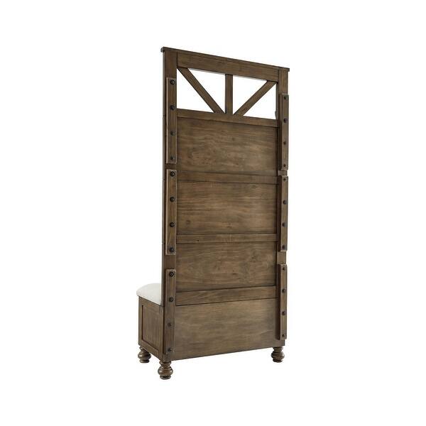 Shop Brickwell Brown Wooden Farmhouse Lift Top Storage Bench Overstock 31253381