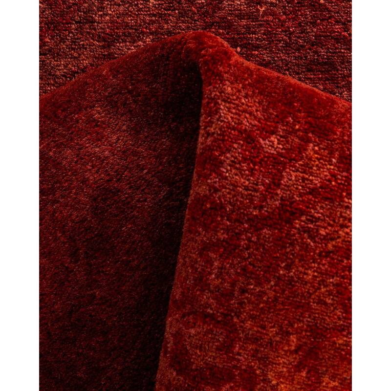 Contemporary Overdyed Wool Hand Knotted Runner - 2' 5" x 9' 9"