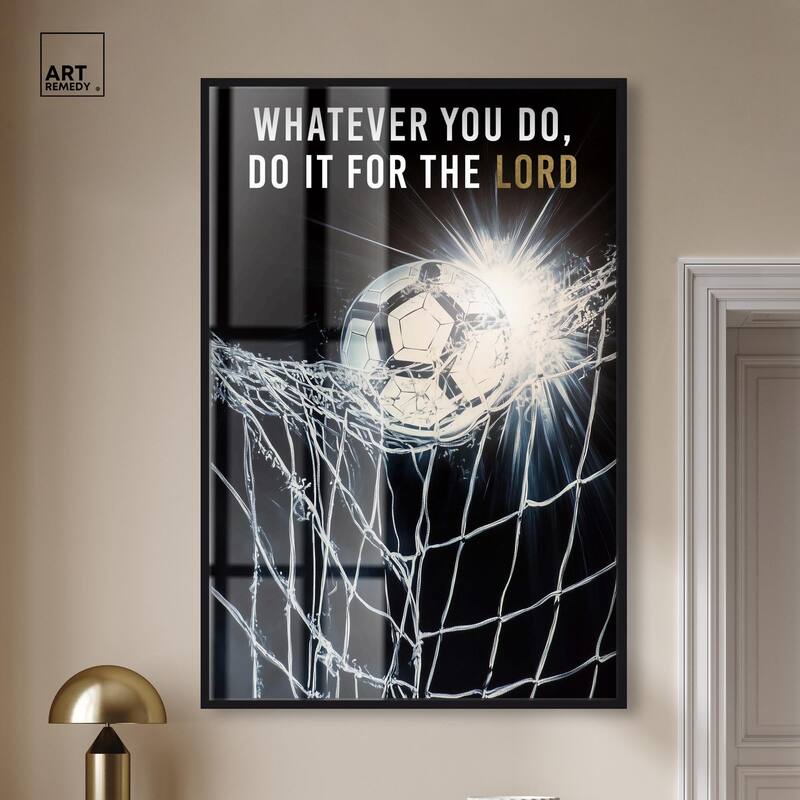 Do it for the Lord Soccer Shadowbox by Art Remedy