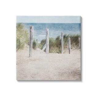 Stupell Beach Fence Landscape Canvas Wall Art Design by LSR Design ...