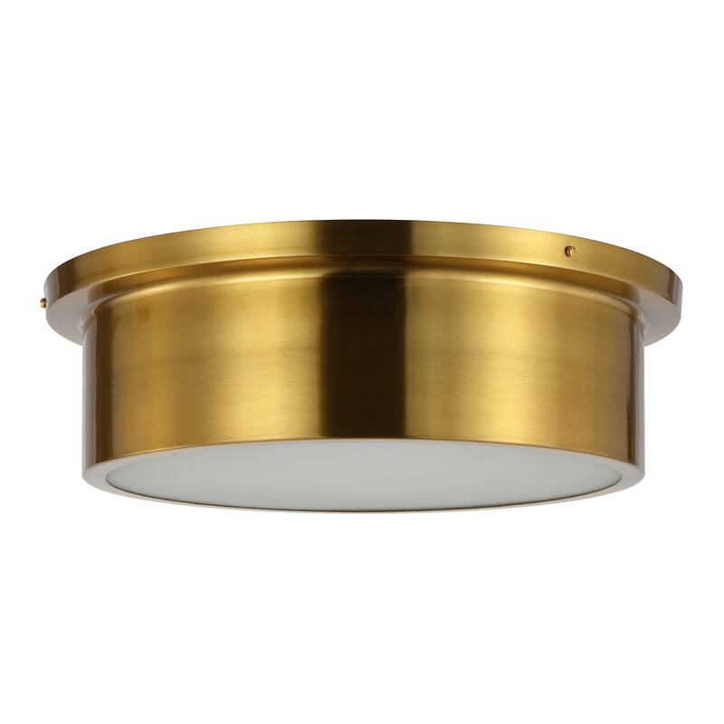 SAFAVIEH Gulshan 3-Light 16-inch Flush Mount - 16 In. W x 16 In. D x 5 In. H - Brass - 16Wx16Dx5H