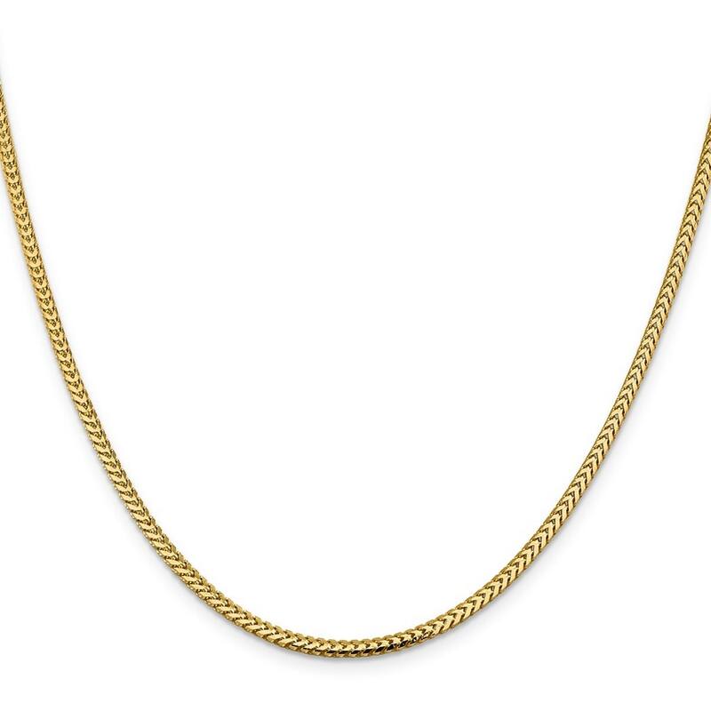 Curata 14k 2.3mm Franco Chain Bracelet