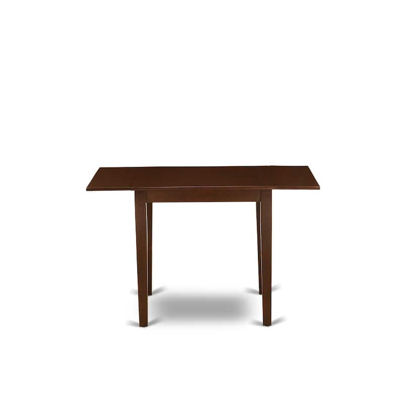 East West Furniture Dinette Set Consists of a Rectangle Dining Table and Padded Chairs, Mahogany (Pieces Options)