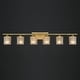 preview thumbnail 14 of 16, Acroma 6-light Modern Statement Crystal Bathroom Vanity Light - 45 inches