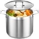preview thumbnail 3 of 4, Stockpot Brushed Stainless Steel Heavy Duty Induction Pot with Lid 12 Qurat