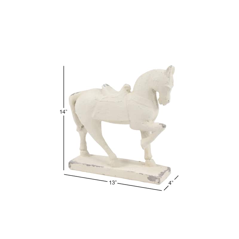 Fiberglass Horse Decorative Sculpture - White - Roche River Decor
