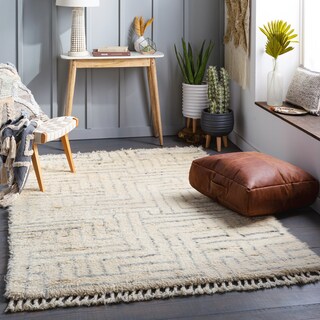 Durga Handmade Scandinavian Plush Wool Area Rug