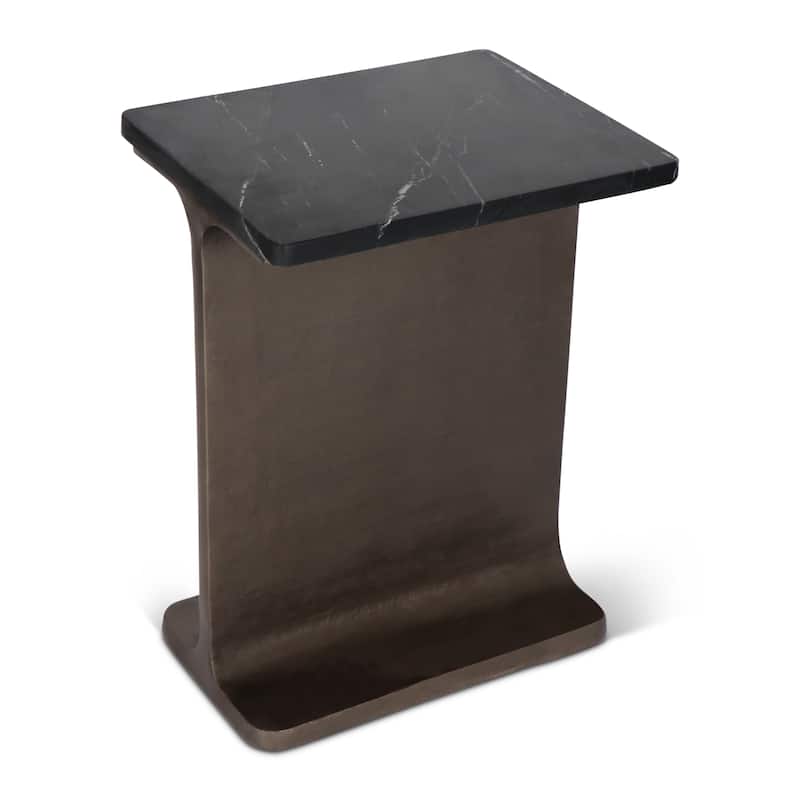 Marbelle - I-Beam Marble Side Table